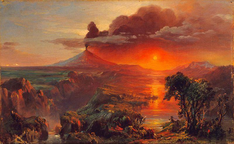  Oil Study of Cotopaxi Frederic Edwin Church